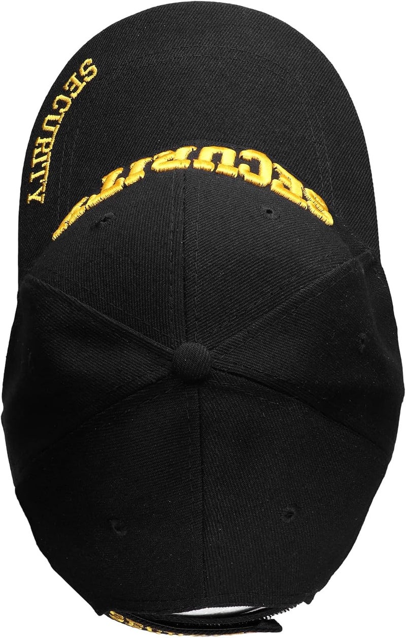 Falari Security Hat Baseball Cap - Gold or White Embroidery Security Front, Bill & Back - Adjustable Size - Image 5